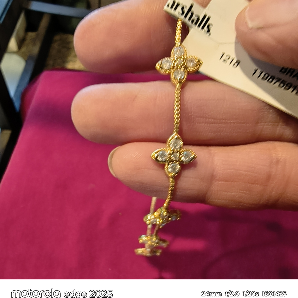 Gold Floral Bracelet - Picture 2 of 5